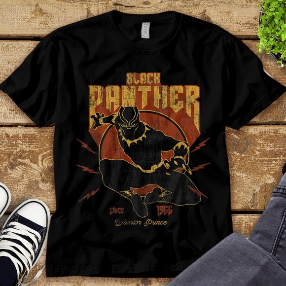 Marvel Black Panther Action Since 1966 Retro Vintage T-Shirt Unisex Tee Adult - Picture 1 of 2